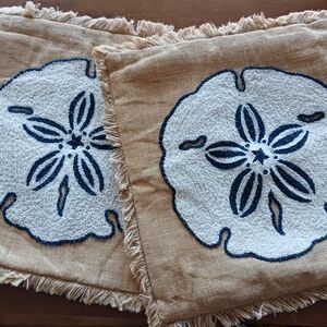 Nautical throw pillow covers, set of 2